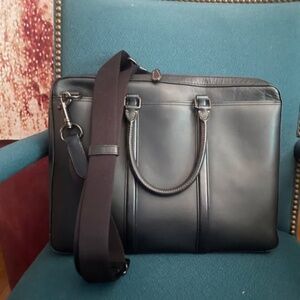 Briefcase, COACH Metropolitan Workbag, Genuine Glovetanned Leather, Black. $229